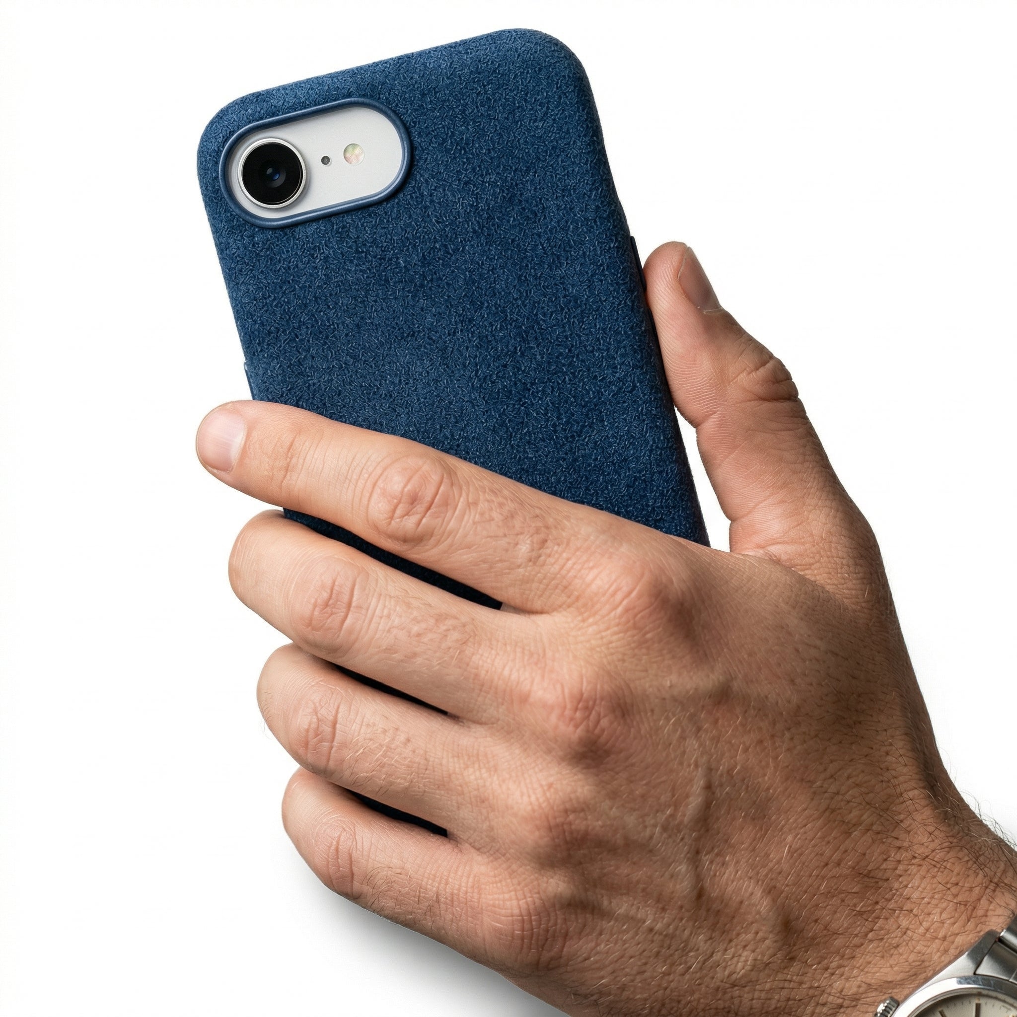 iPhone 16e Funda De Alcantara - Azul