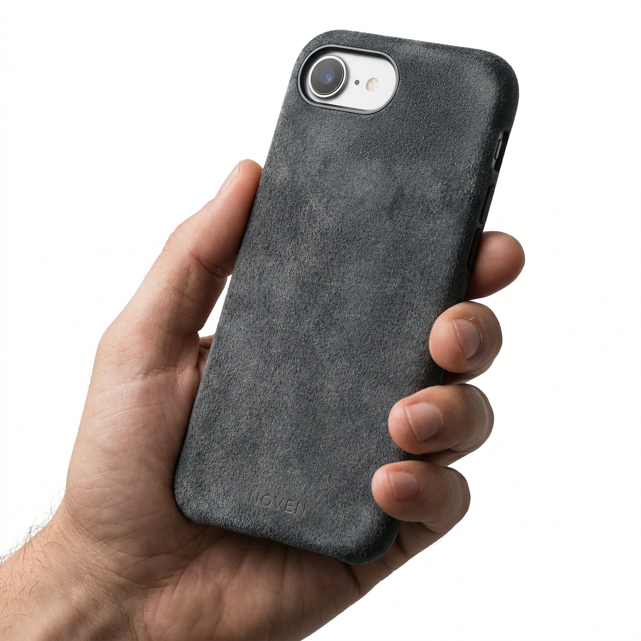 iPhone 16e Funda De Alcantara - Gris Oscuro