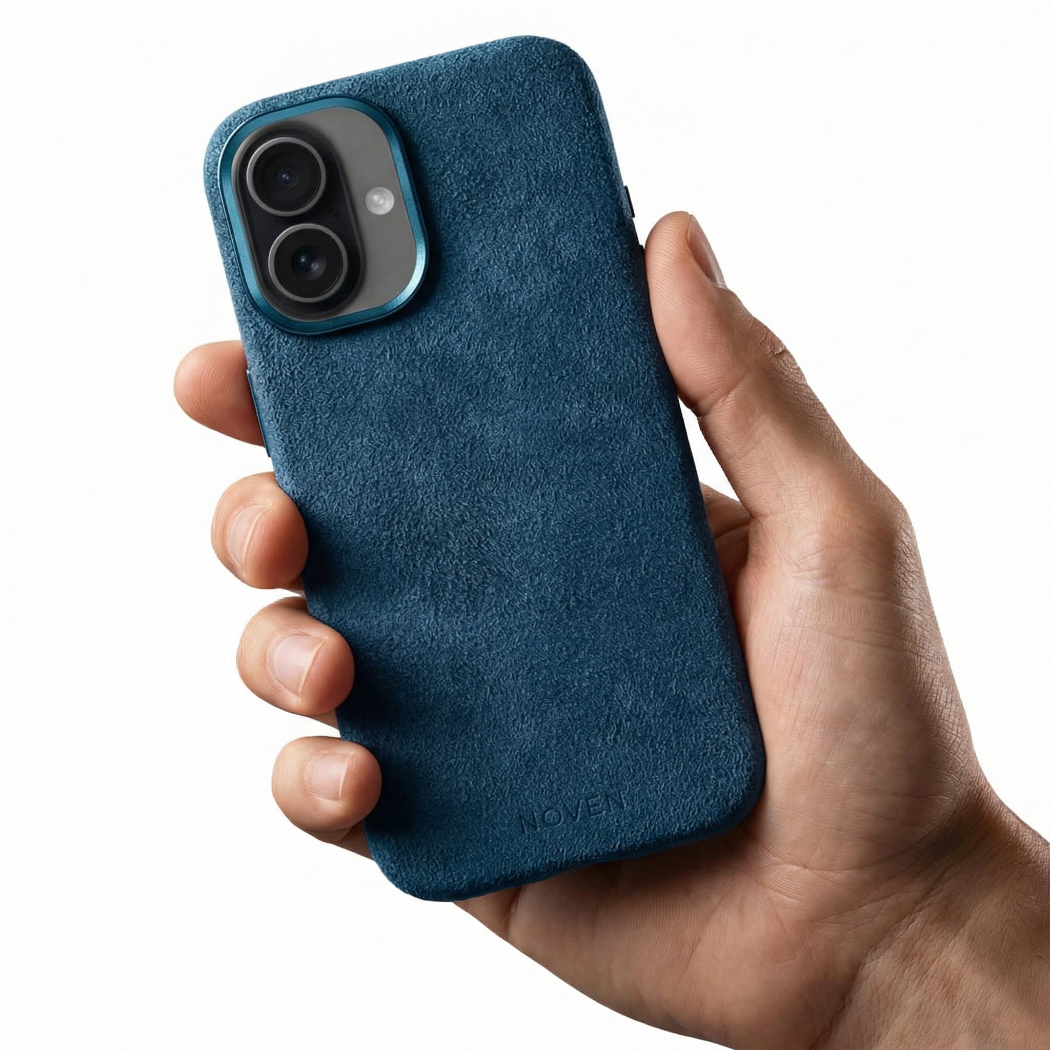 iPhone 16 Funda De Alcantara - Azul