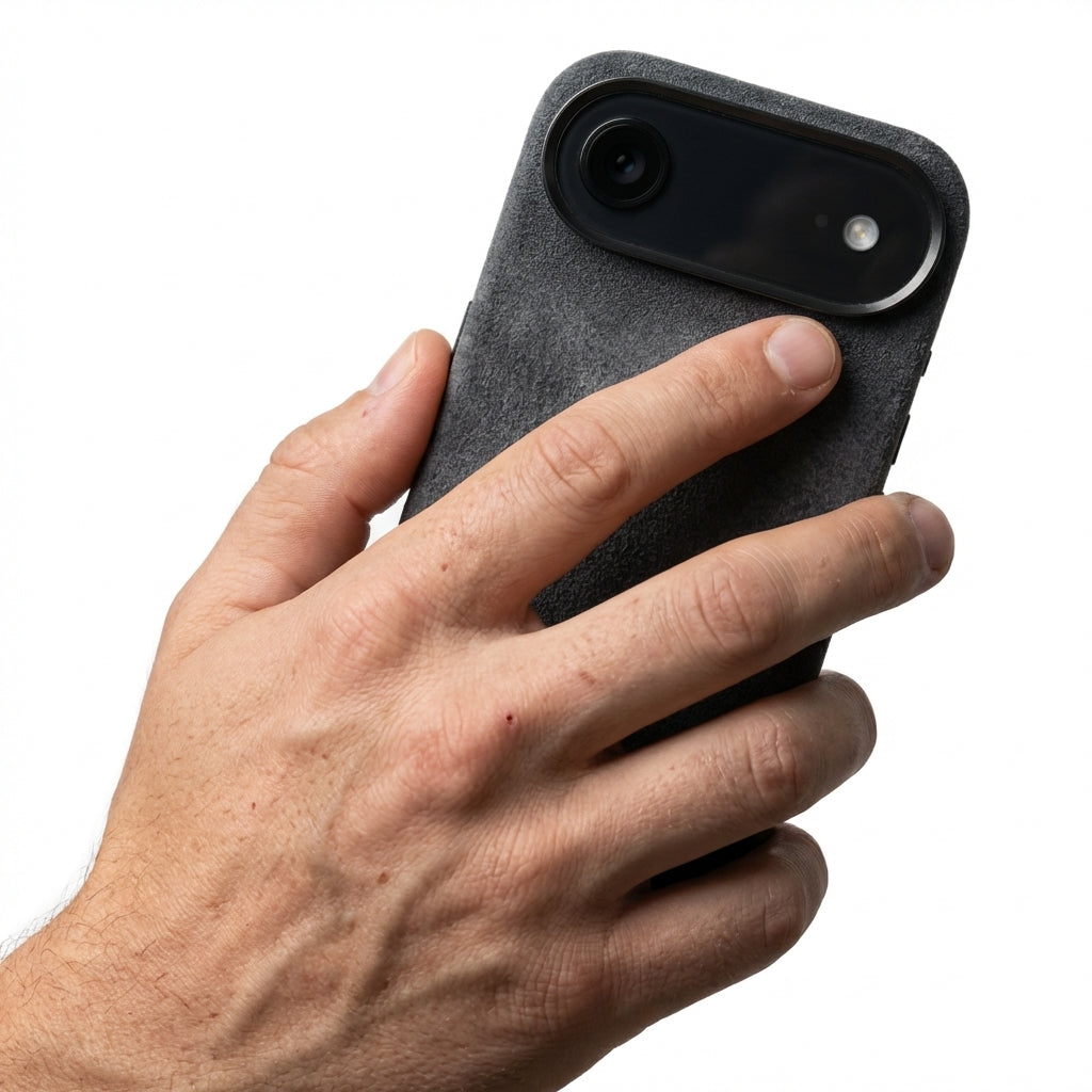 iPhone 17 Air Funda De Alcantara - Gris Oscuro
