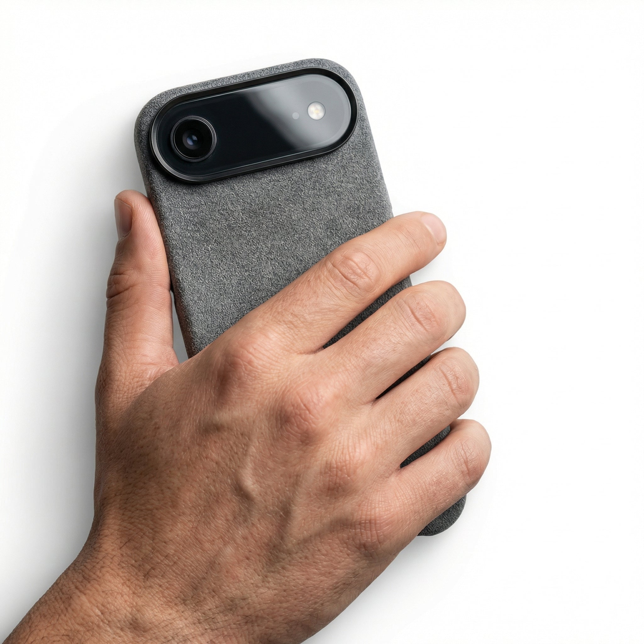 iPhone 17 Air Funda De Alcantara - Gris Claro