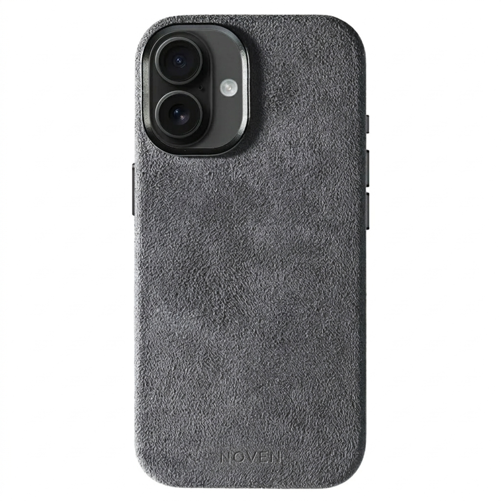 iPhone 16 Funda De Alcantara - Gris Claro