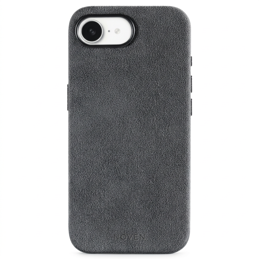 iPhone 16e Funda De Alcantara - Gris Claro