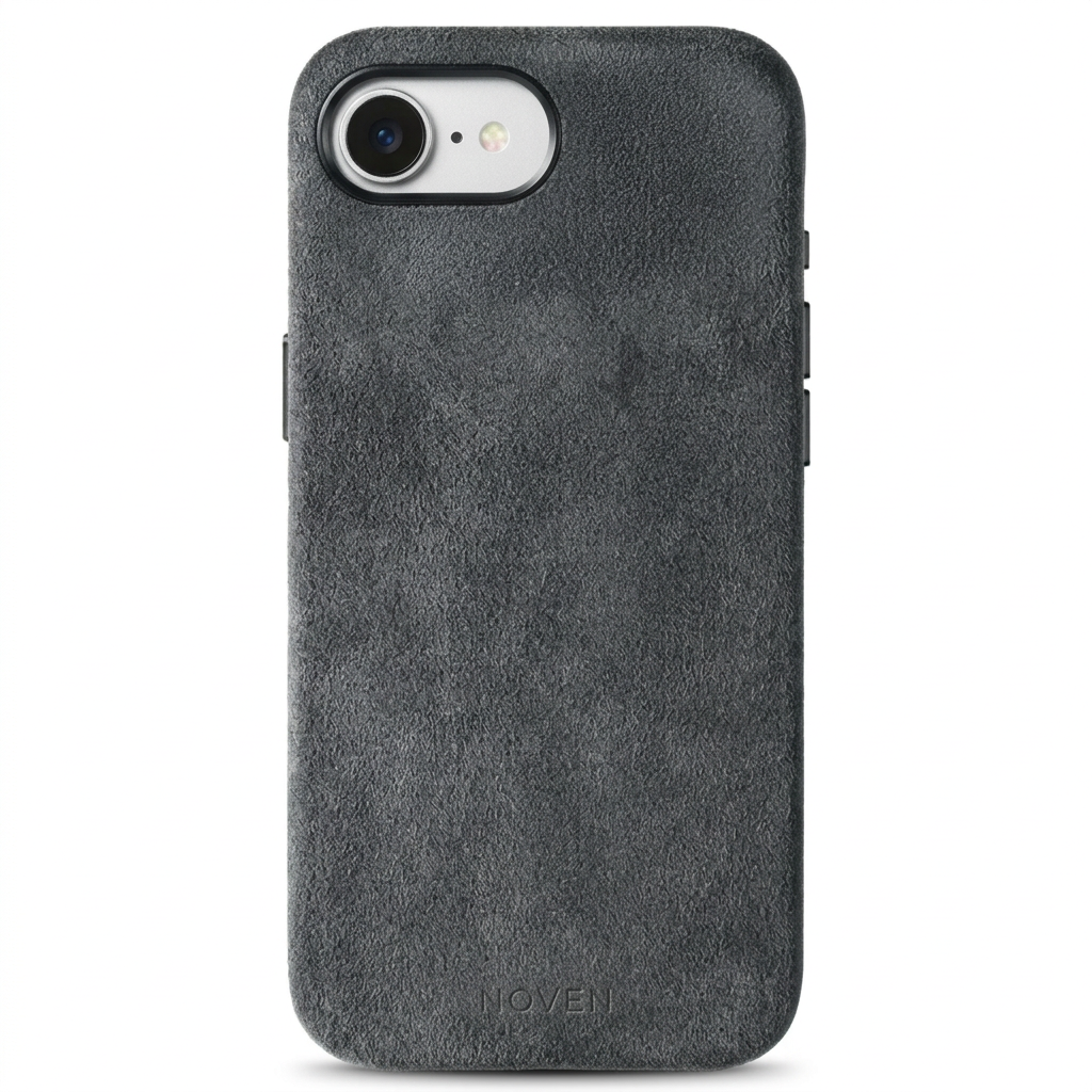 iPhone 16e Funda De Alcantara - Gris Oscuro