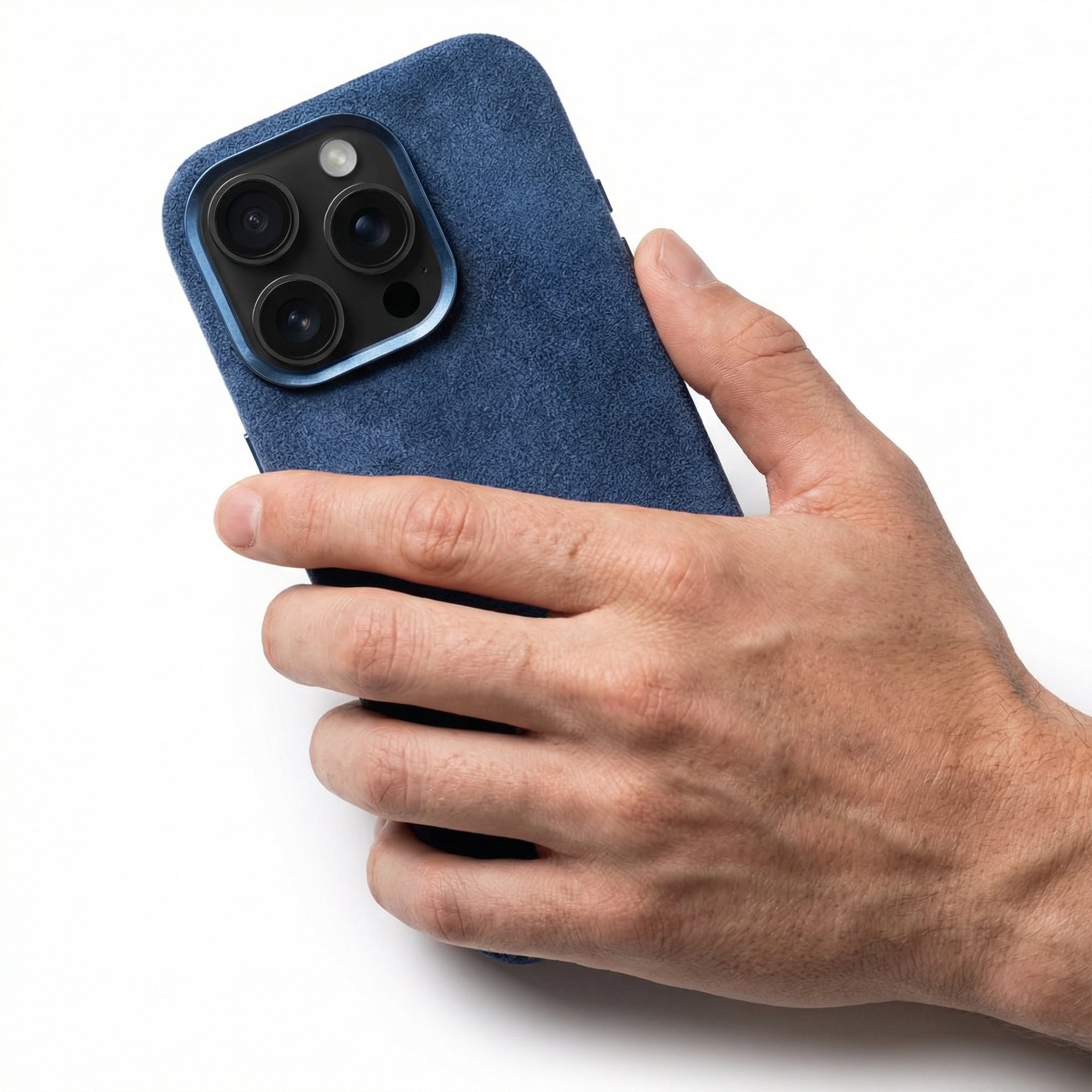 iPhone 14 Pro Funda De Alcantara - Azul