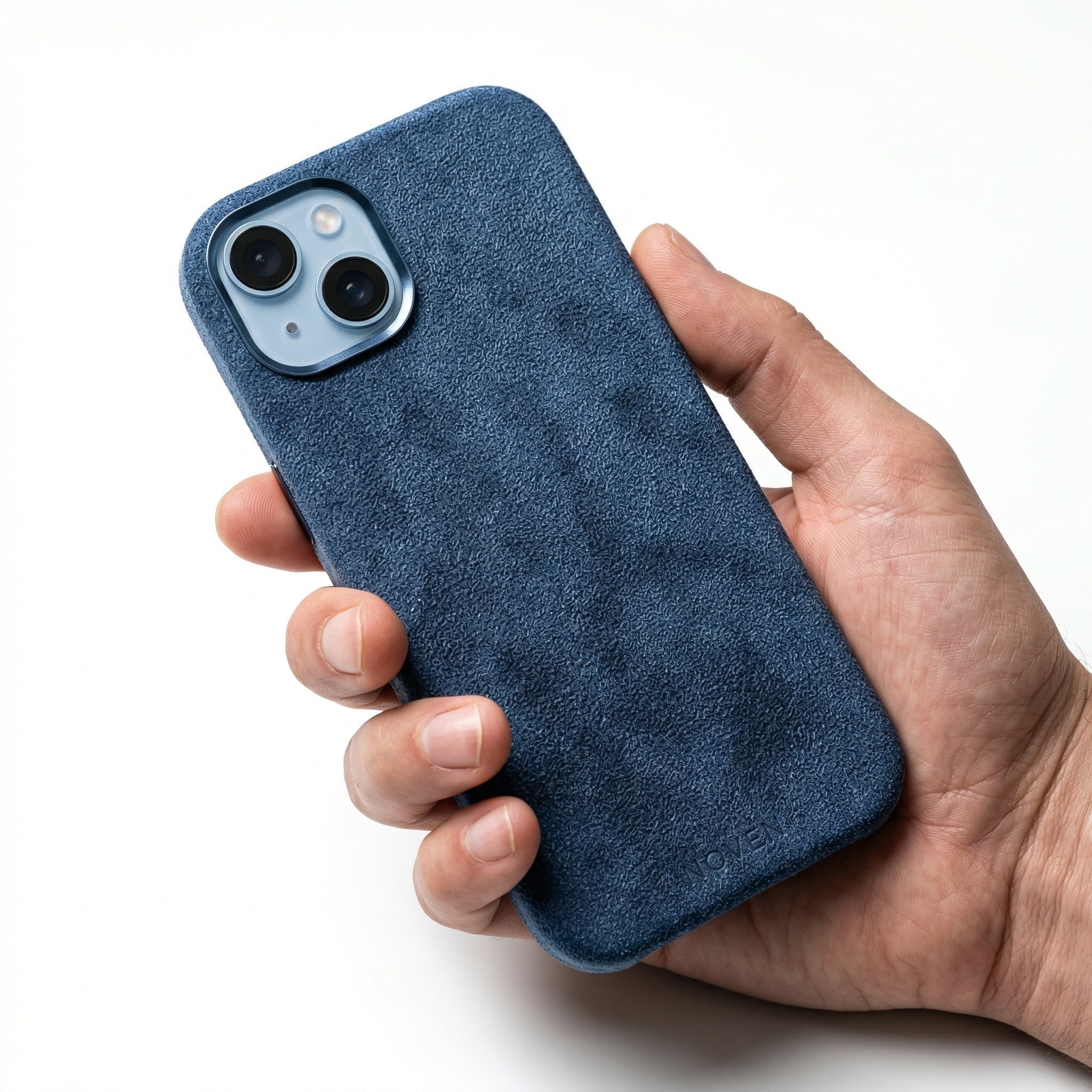 iPhone 14 Funda De Alcantara - Azul