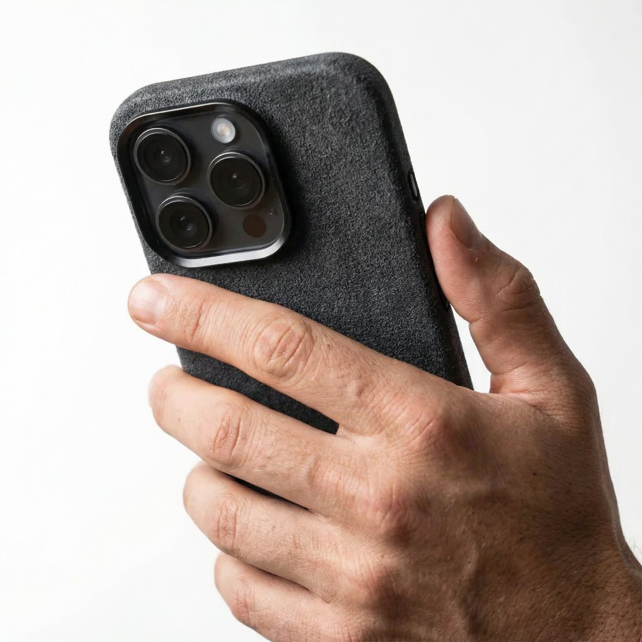 iPhone 14 Pro Funda De Alcantara - Gris Oscuro