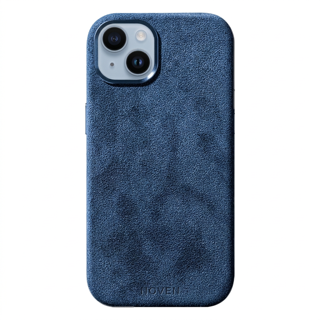 iPhone 14 Funda De Alcantara - Azul