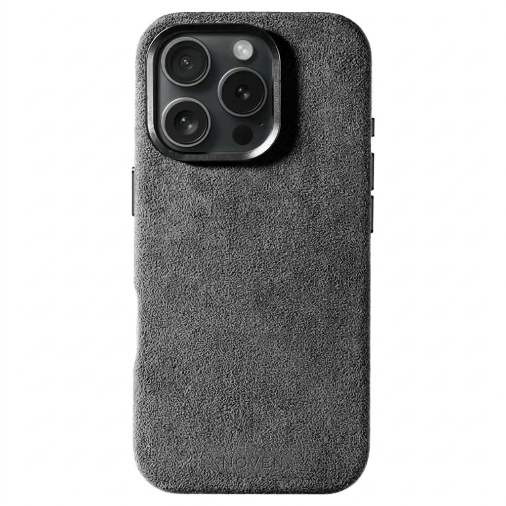iPhone 14 Pro Funda De Alcantara - Gris Claro