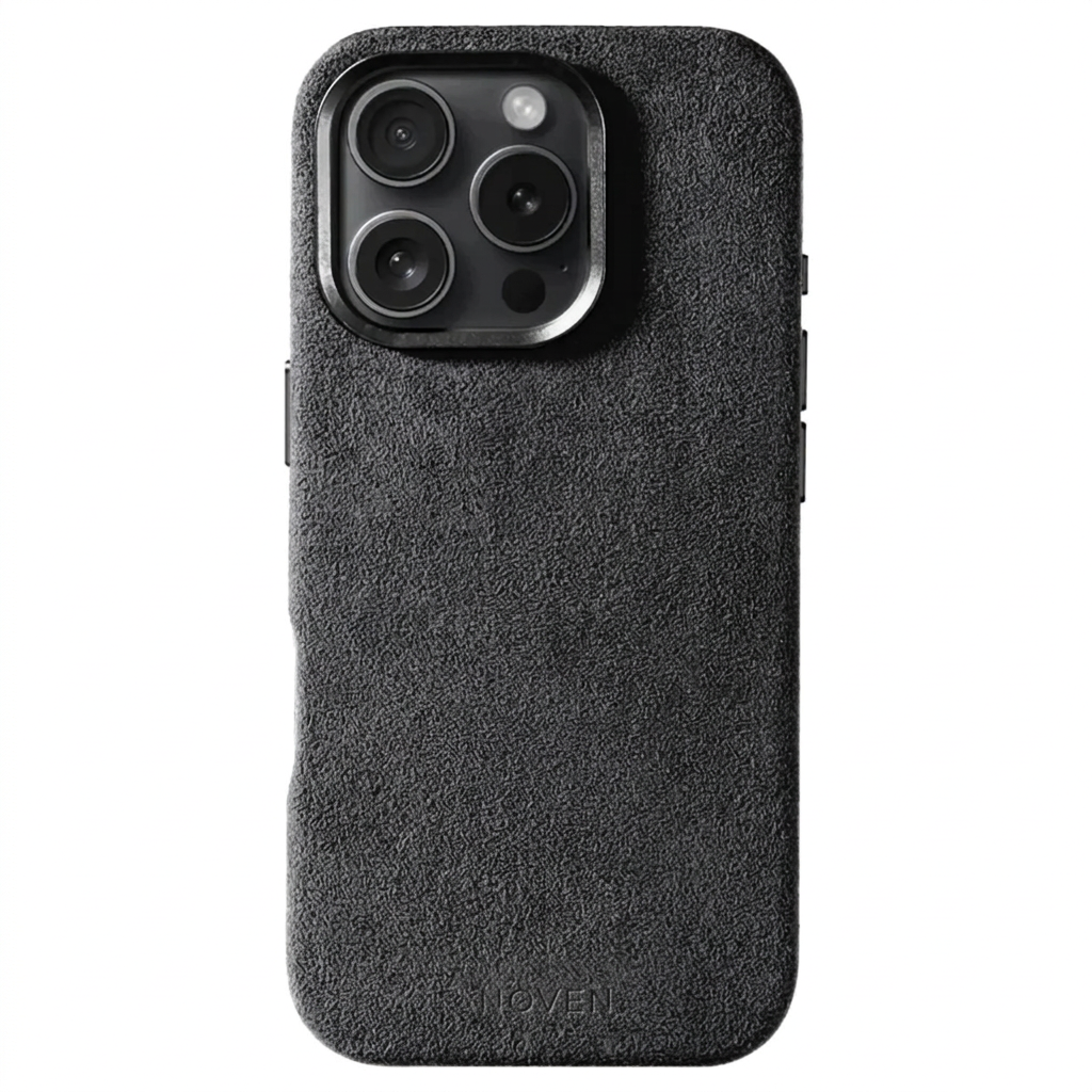 iPhone 15 Pro Funda De Alcantara - Gris Oscuro