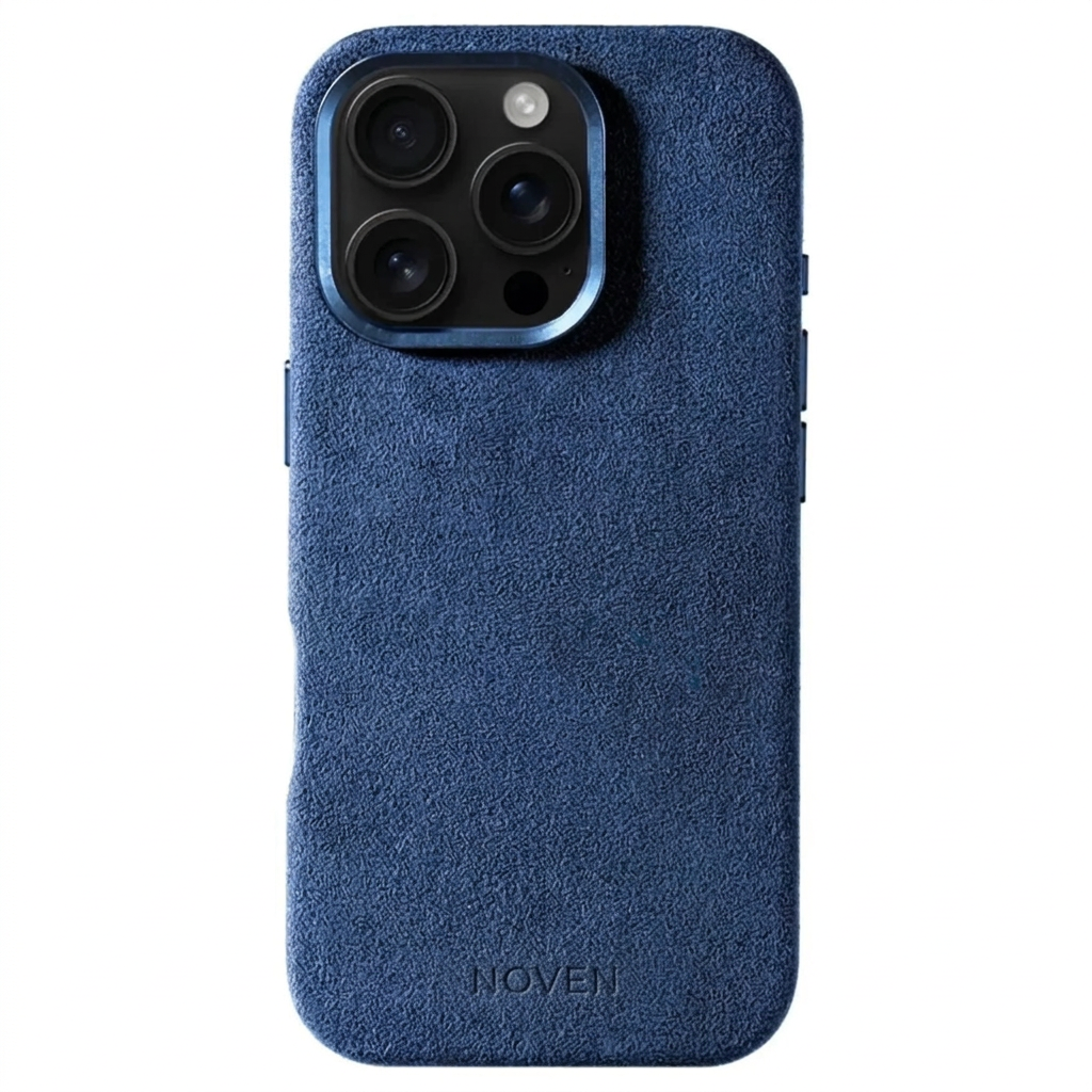 iPhone 15 Pro Funda De Alcantara - Azul